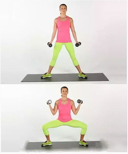 举铃马步蹲