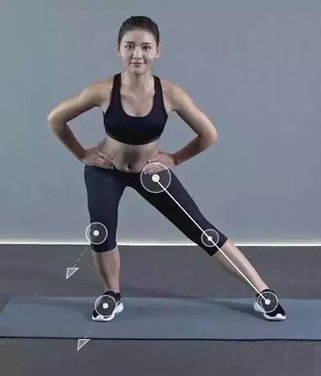 侧弓步蹲