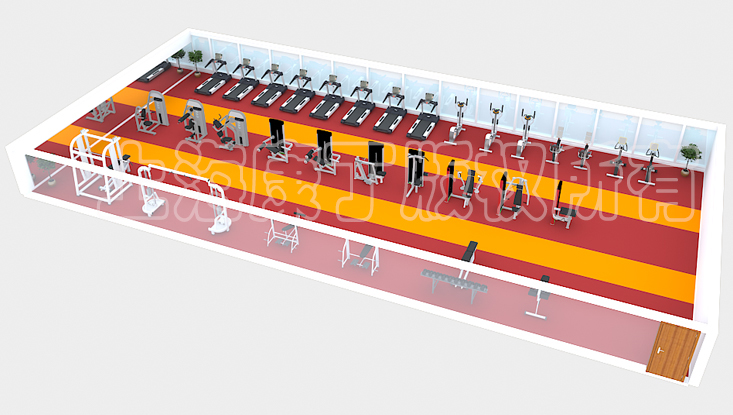 酒店健身房效果图