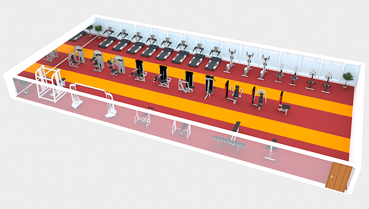 健身房配置效果图